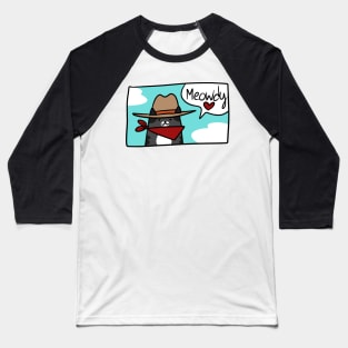 Meowdy Gay Tabby Cat Baseball T-Shirt